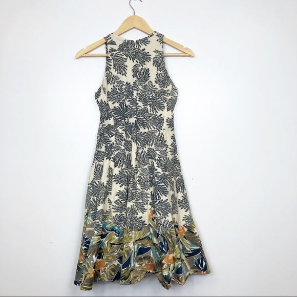 Dress JESSAMINE | Leaf Fit & Flare Dress Pockets - Picture 6 of 9